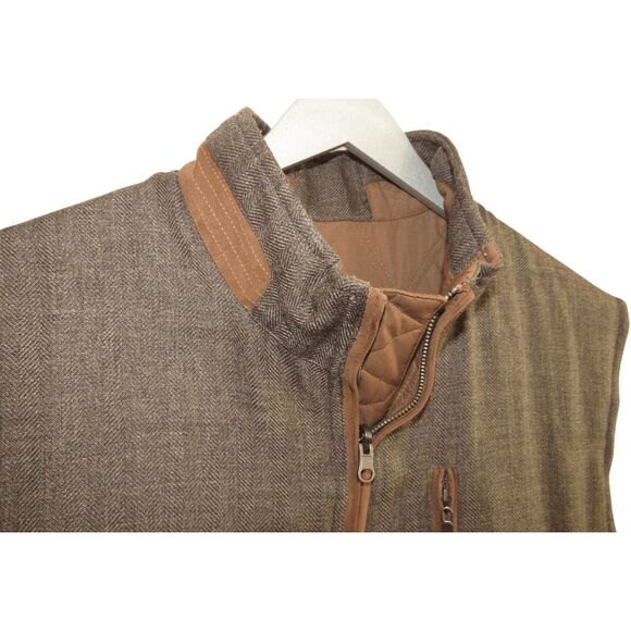 Cutter & Buck Men's XL Reversible Tweed & Quilted Preston Vest Classic - Picture 4 of 10